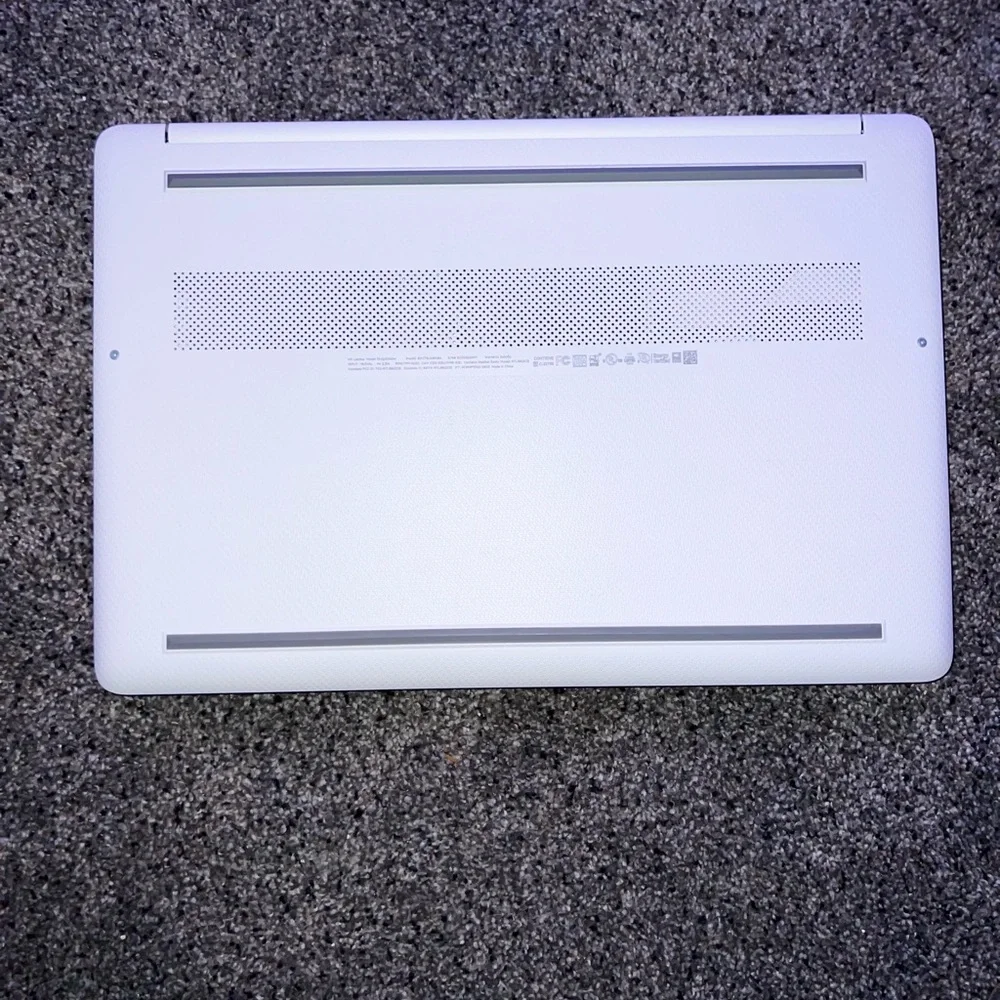 White HP 15.6” display laptop